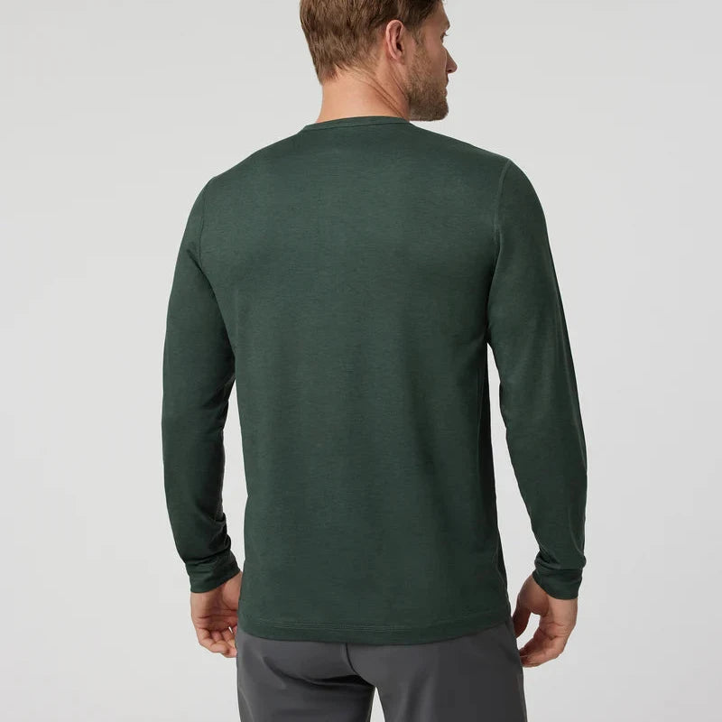 Mens Long Sleeve - Vuori Ease Performance Henley Long Sleeve