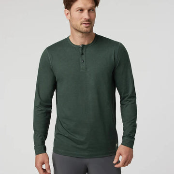 Mens Long Sleeve - Vuori Ease Performance Henley Long Sleeve