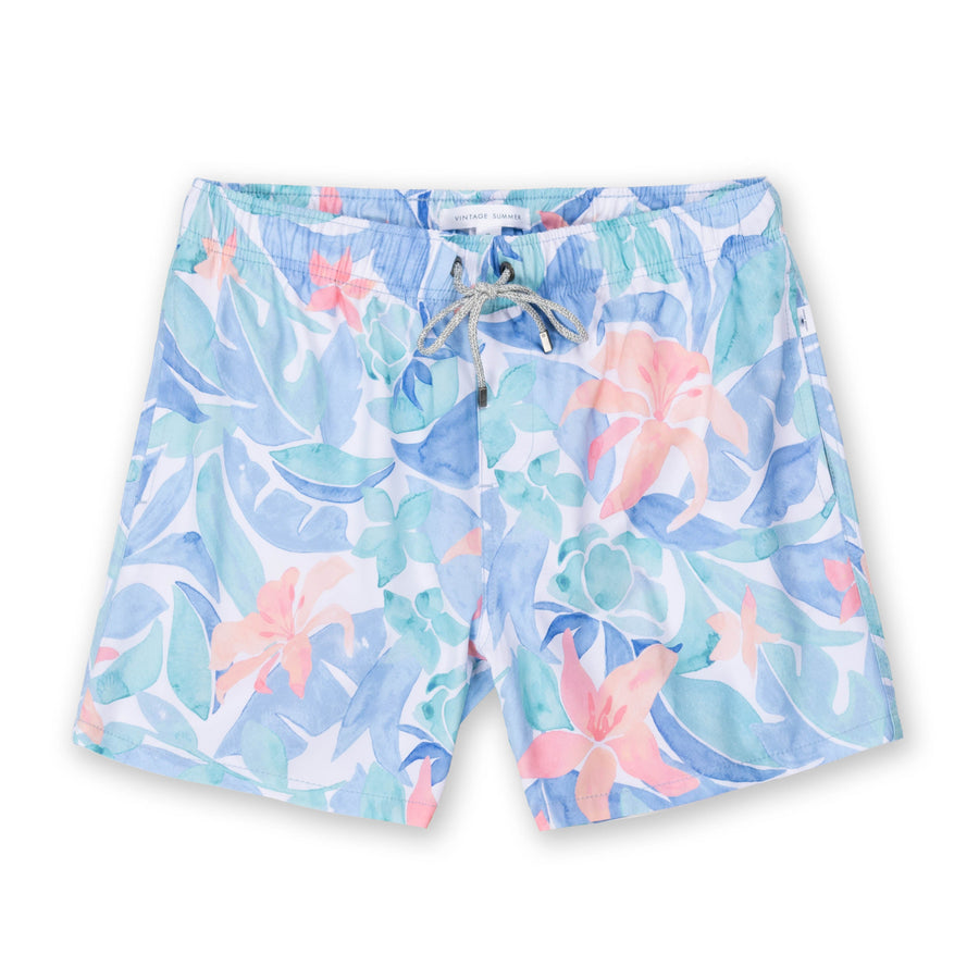 Volley - Vintage Summer Watercolor Swim Volley