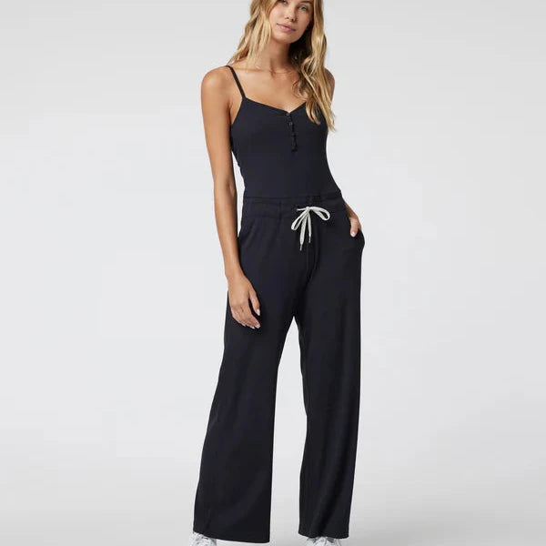 Ladies Jumpsuit - Vuori Pose Henley Jumpsuit