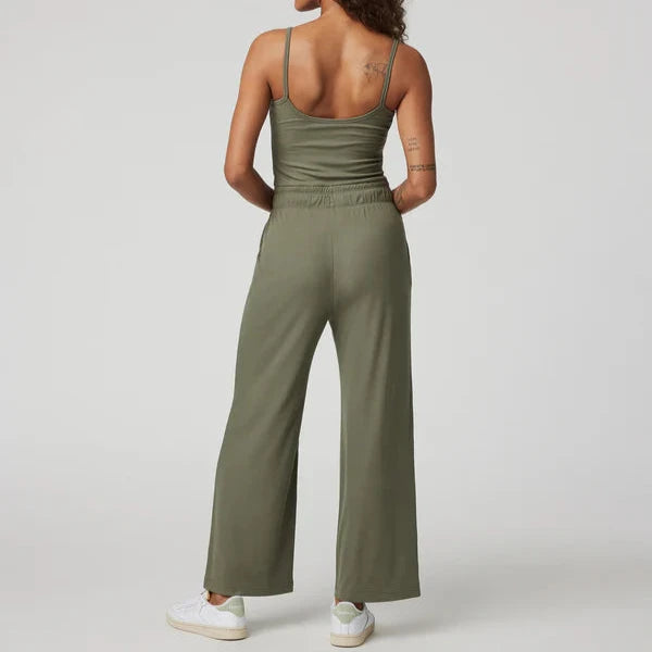 Ladies Jumpsuit - Vuori Pose Henley Jumpsuit