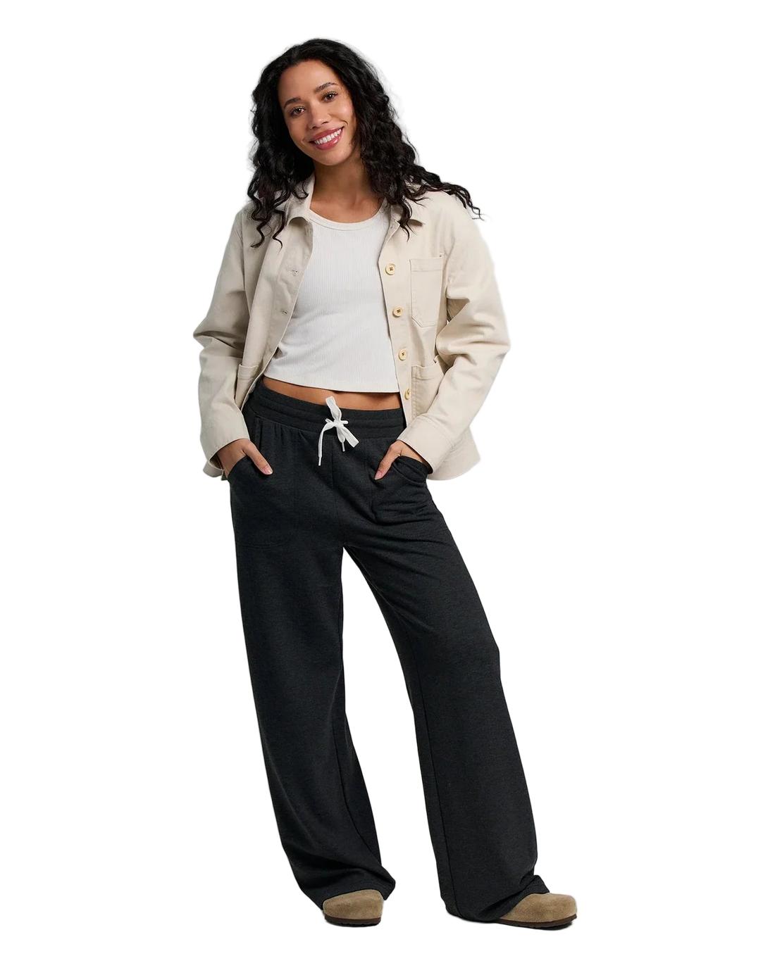 Ladies Pant - Free Fly Bamboo Lightweight Fleece Wide Leg Pant