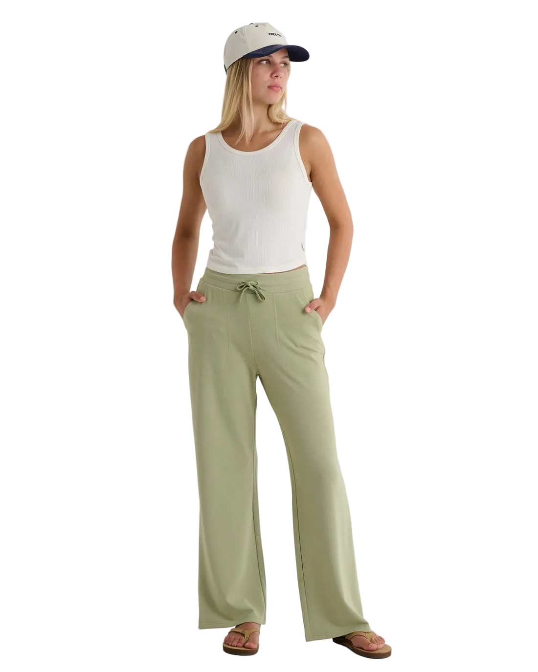 Ladies Pant - Free Fly Bamboo Lightweight Fleece Wide Leg Pant