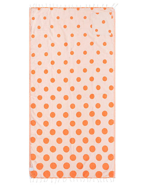 Sand Cloud - Polka Dots Beach Towel with Zip Pocket