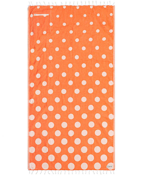Sand Cloud - Polka Dots Beach Towel with Zip Pocket