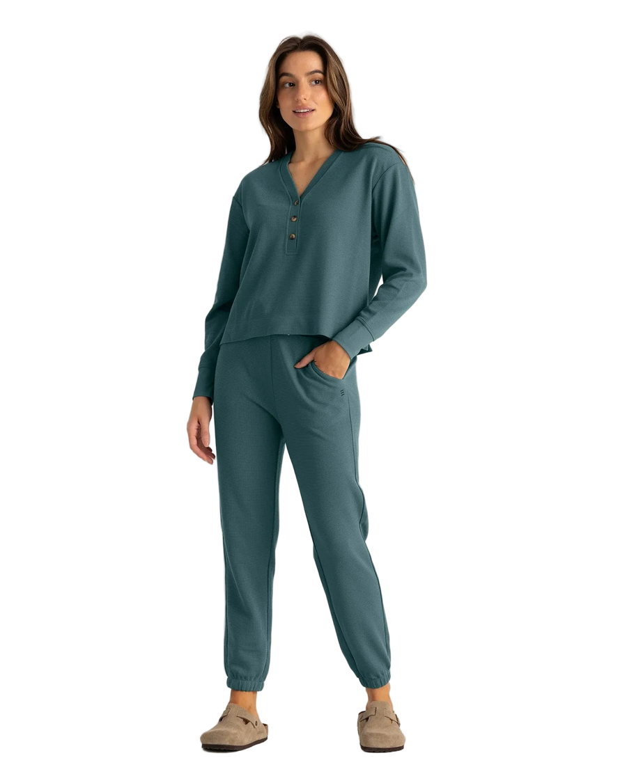 Ladies Jogger - Free Fly Waffle Jogger