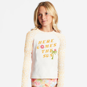 Girls Sun Shirt - Billabong Girls Sunbeams Forever UPF 50 Rashguard