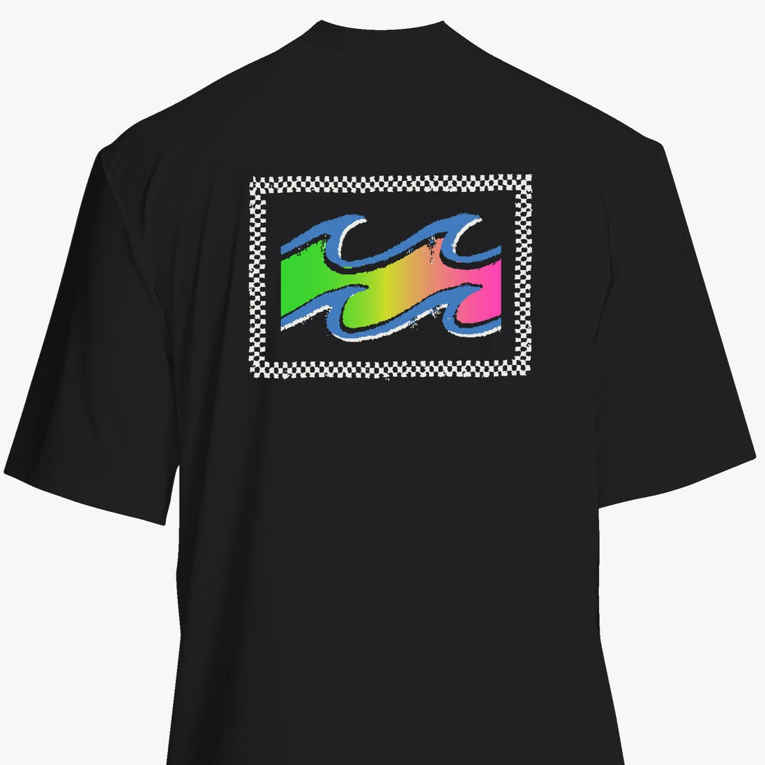 Mens Sun Shirt - Billabong Crayon Wave UPF 50 Short Sleeve Surf Tee