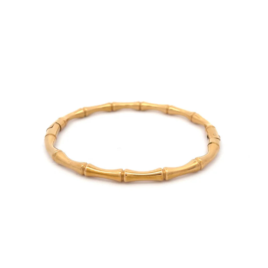 Bracelet - Salty Cali Bamboo Hammered Bangle Bracelet