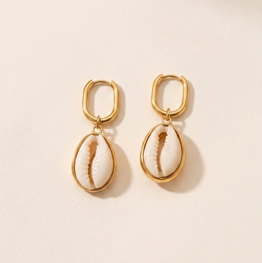 Earring - Salty Cali Dangle Cowrie Earrings