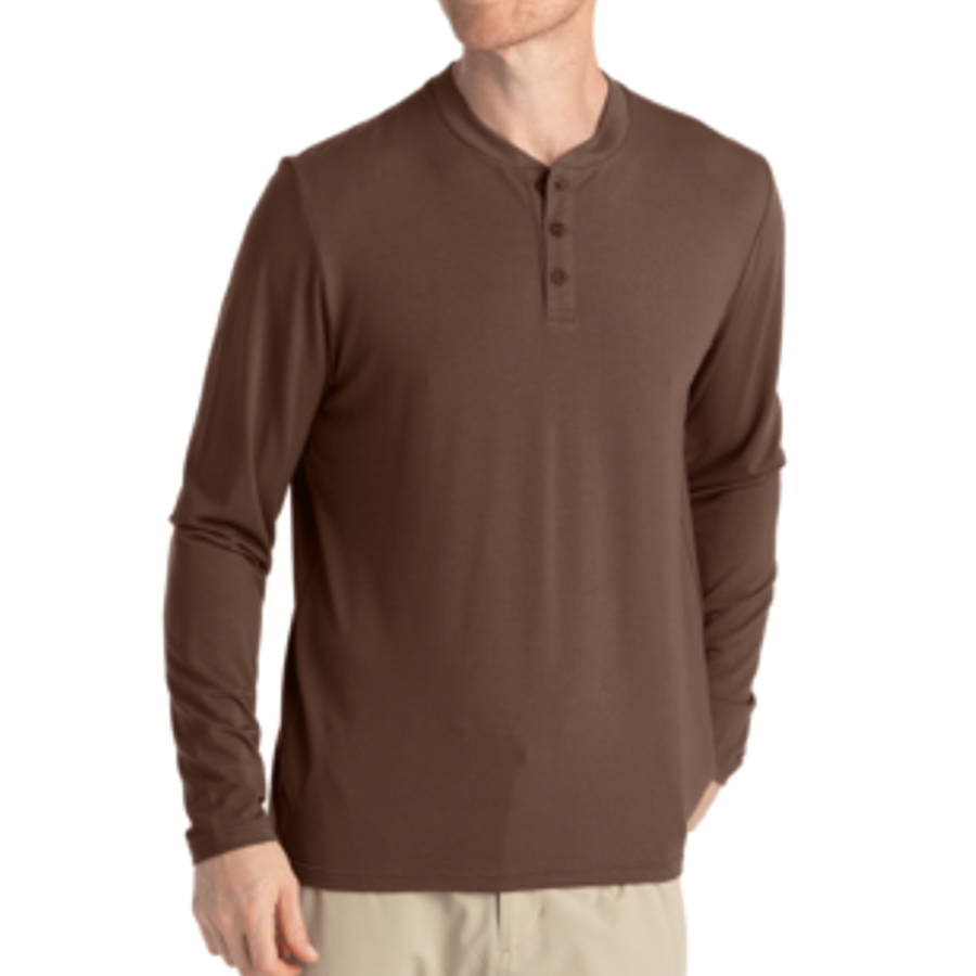 Mens Tee - Free Fly Bamboo Flex Henley