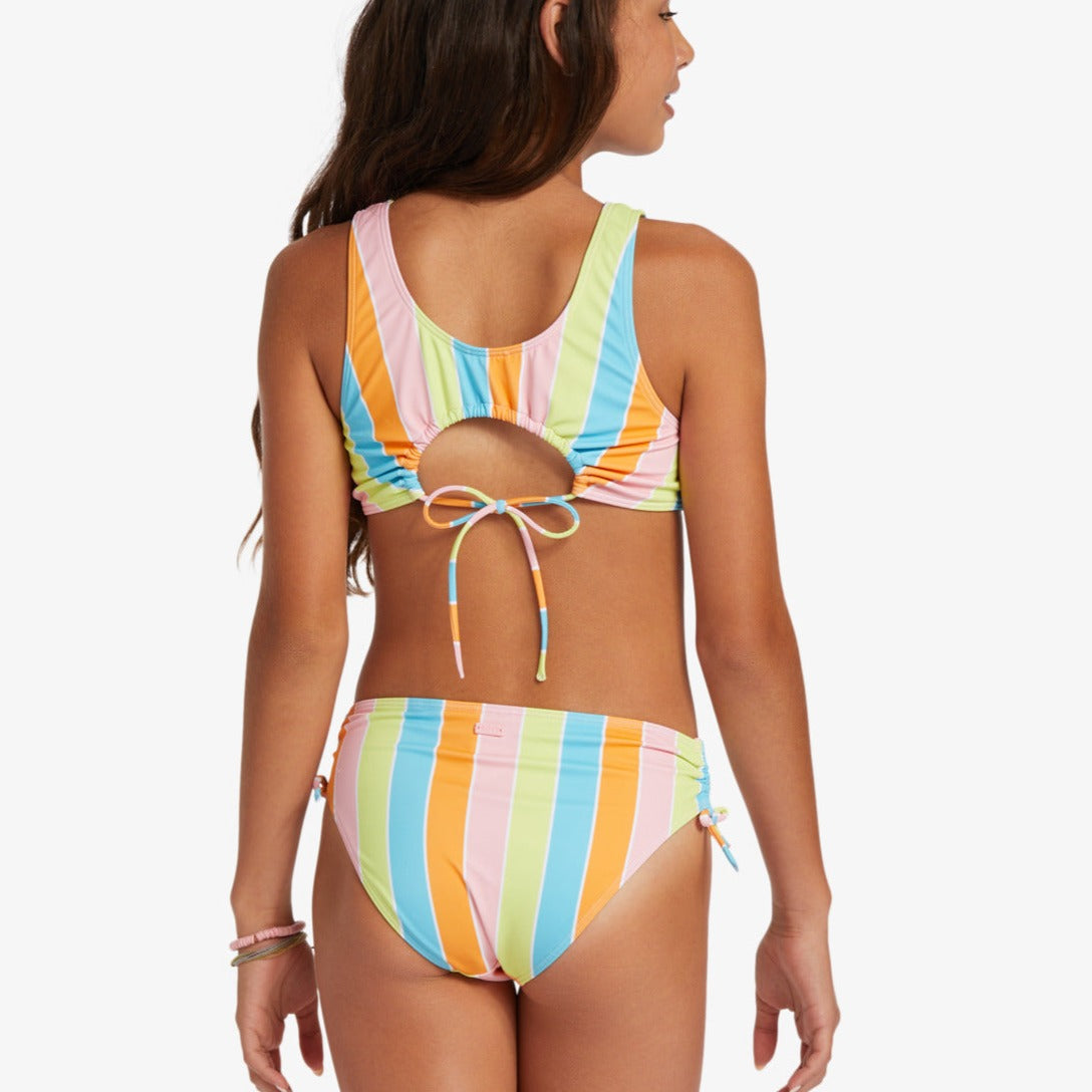 Girls Bathing Suit - Roxy Girls 7-16 Last In Paradise Bikini Set