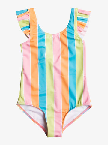Girls Bathing Suit - Roxy Girls 2-7 Colors Of The Sun One Piece