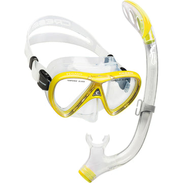 Mask / Snorkel Set Youth - Cressi Pegaso Mask /  Iguana Semi Dry Snorkel Set