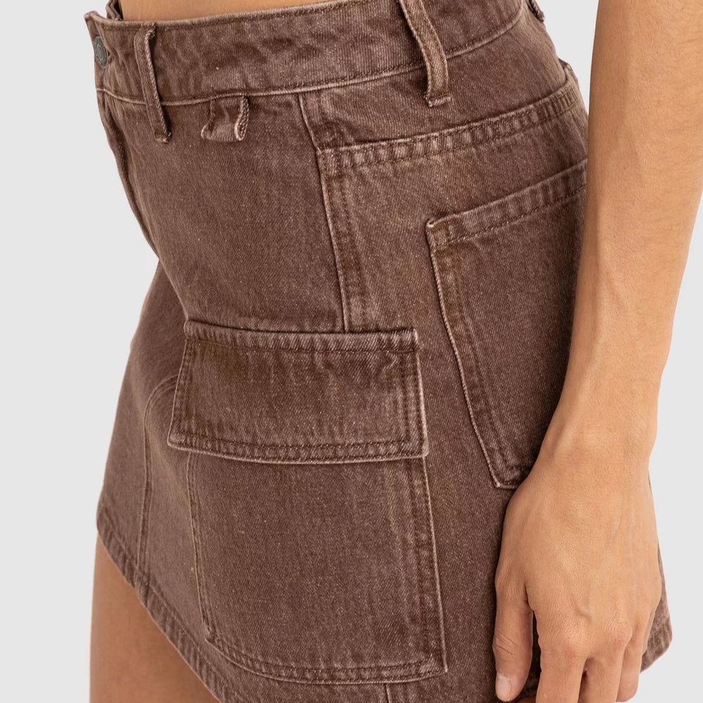 Skirt - Rhythm Cargo Denim Skirt