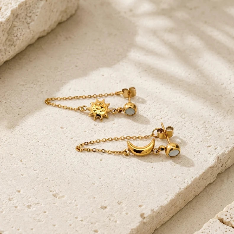 Earring - Salty Cali Moon and Sun Earrings