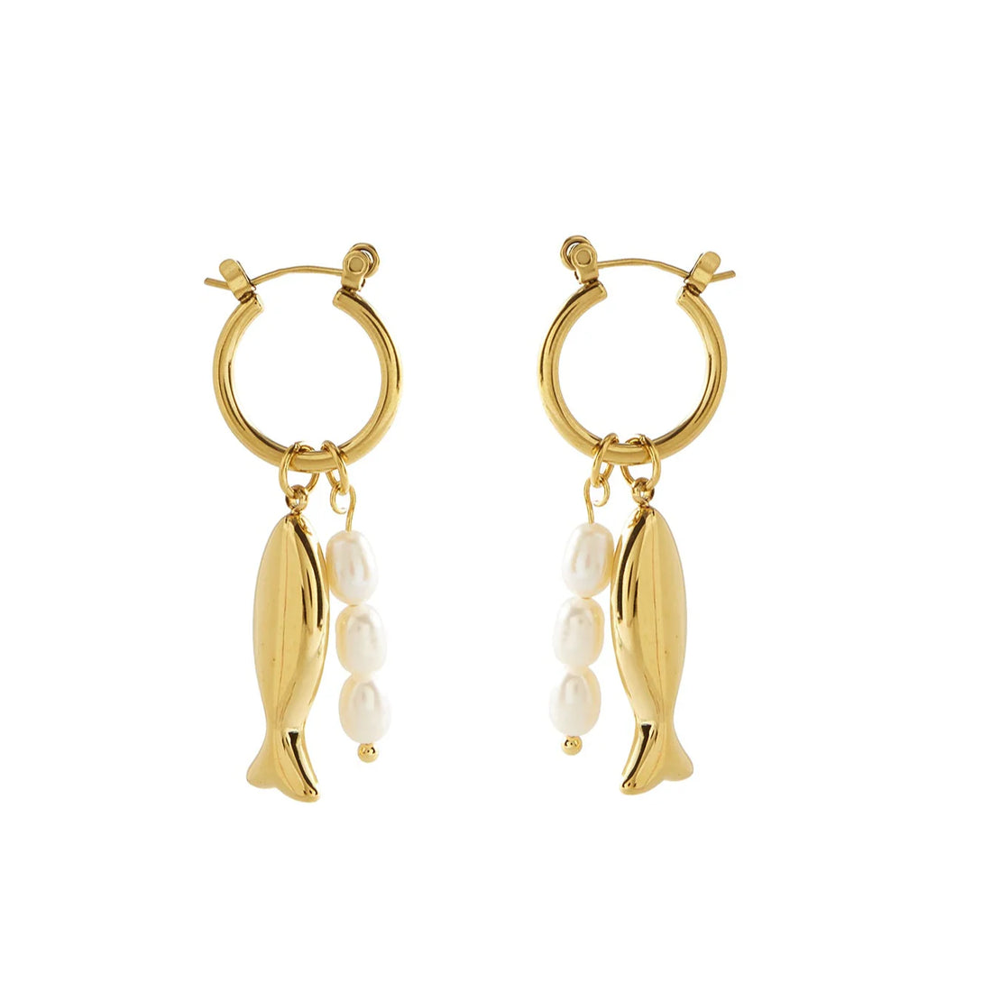 Earring - Salty Cali Fish and Pearl Earrings