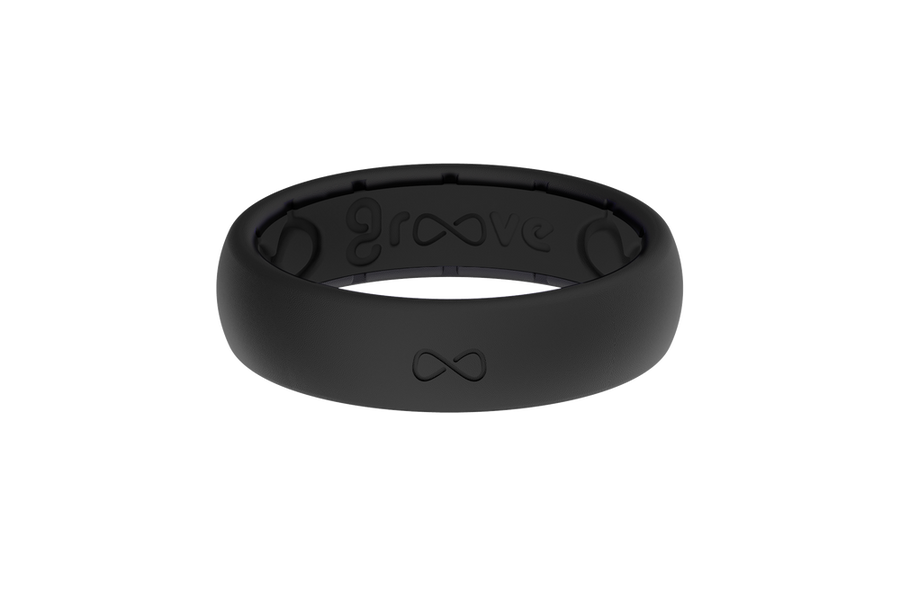 Ring - Groove Life Thin Black Silicone Ring