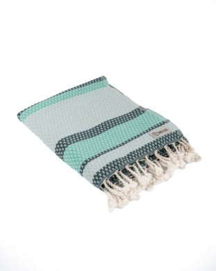 Sand Cloud - Jade Dobby Stripe Beach Towel