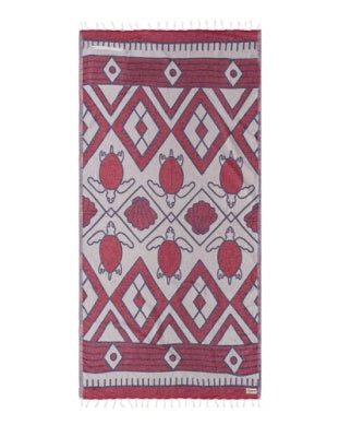 Sand Cloud - Diamond Turtle with Zip Pocket Beach Towel
