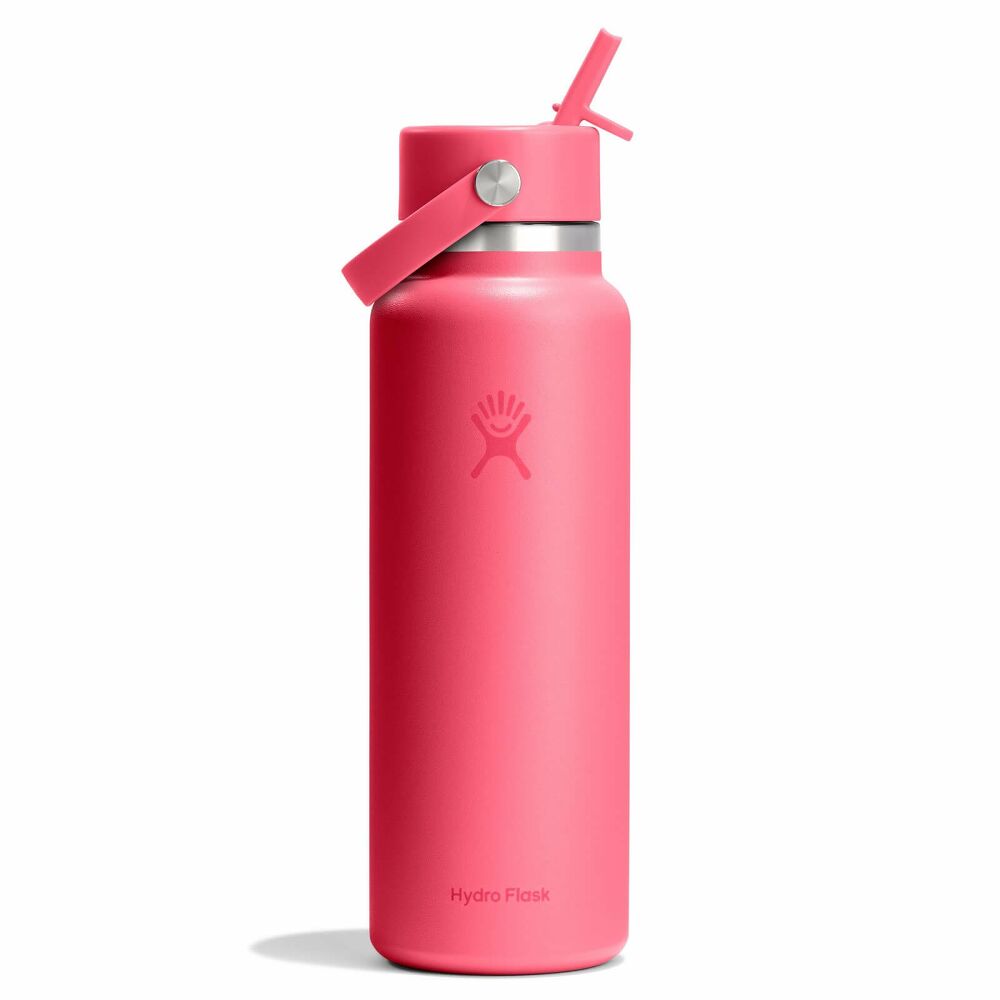 Wide Mouth Bottle - 40oz With Flex Straw Cap