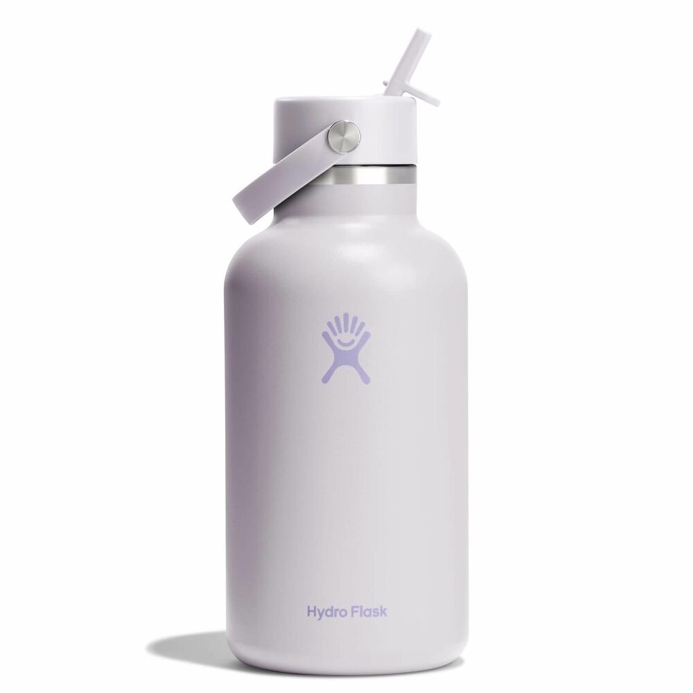 Wide mouth Bottle - 64oz With Flex Straw Cap