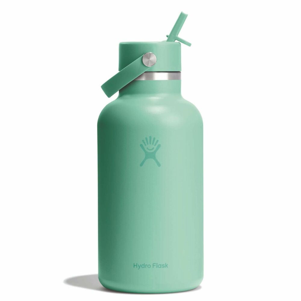 Wide mouth Bottle - 64oz With Flex Straw Cap