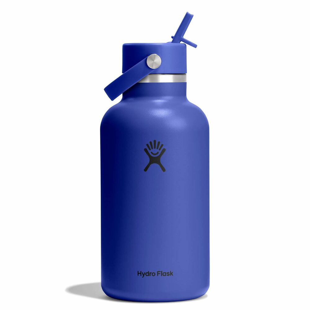 Wide mouth Bottle - 64oz With Flex Straw Cap