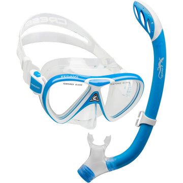 Mask / Snorkel Set Youth - Cressi Pegaso Mask /  Iguana Semi Dry Snorkel Set