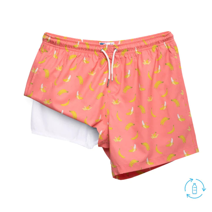 Volley - Bermies Pink Banana Swim Short - Internal Compression Shorts