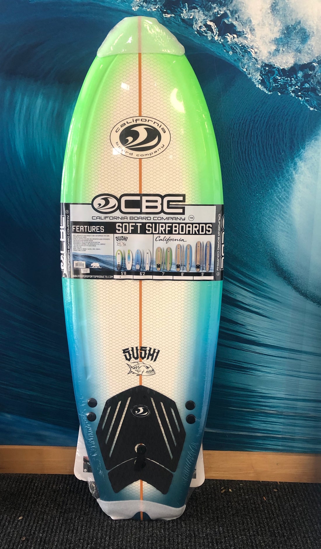 Surfboard - CBC Slasher 5'8" Fish Soft Surf Board