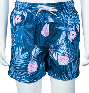 Boys Volley - Vintage Summer Boys Tropical Pineapple Swim Short