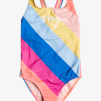 Girls Bathing Suit - Roxy Girls 2 - 6 Touch Of Rainbow One Piece Swimsuit
