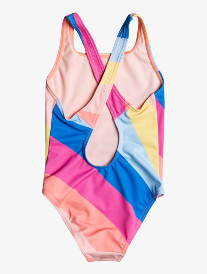 Girls Bathing Suit - Roxy Girls 2 - 6 Touch Of Rainbow One Piece Swimsuit