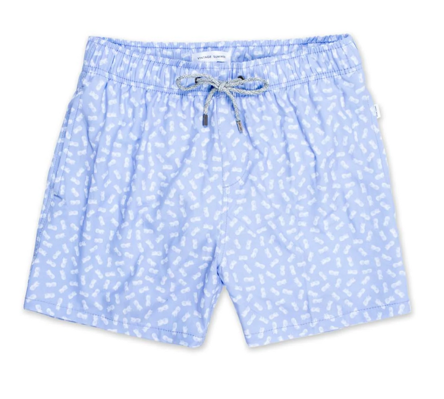 Volley - Vintage Summer Ditsy Pineapple Swim Short