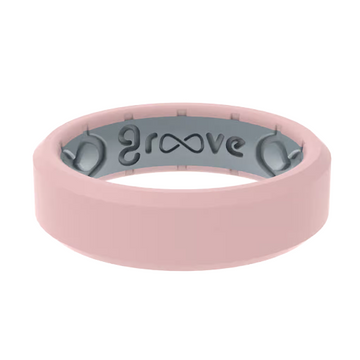 Ring - Groove Life Thin Rose Quartz Silicone Ring