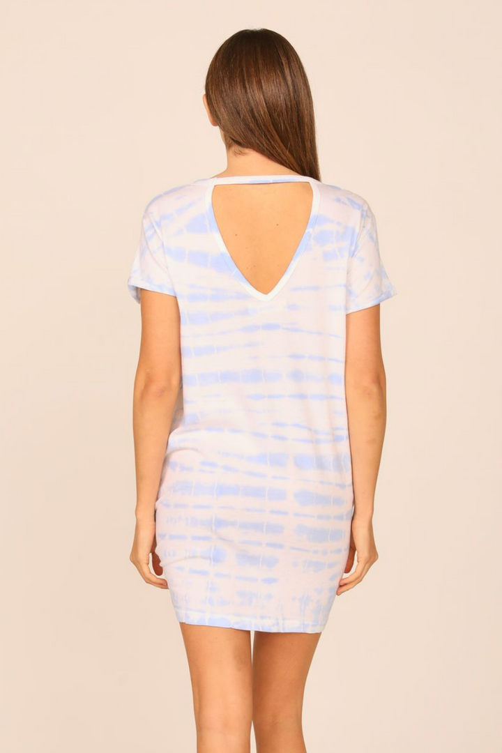 Dress - Tie Dye V Back Tee Shirt Dress